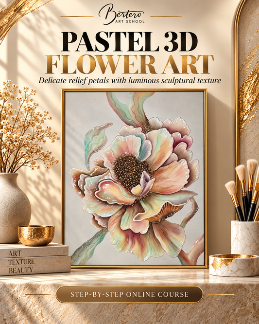 Luxury 3D Royal Peony | Professional Textured Art Course (EN / IT / ES / FR / RU)