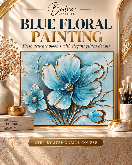 3D Art - "Blue Flower" | Multilingual Tutorial: EN / ES / RU