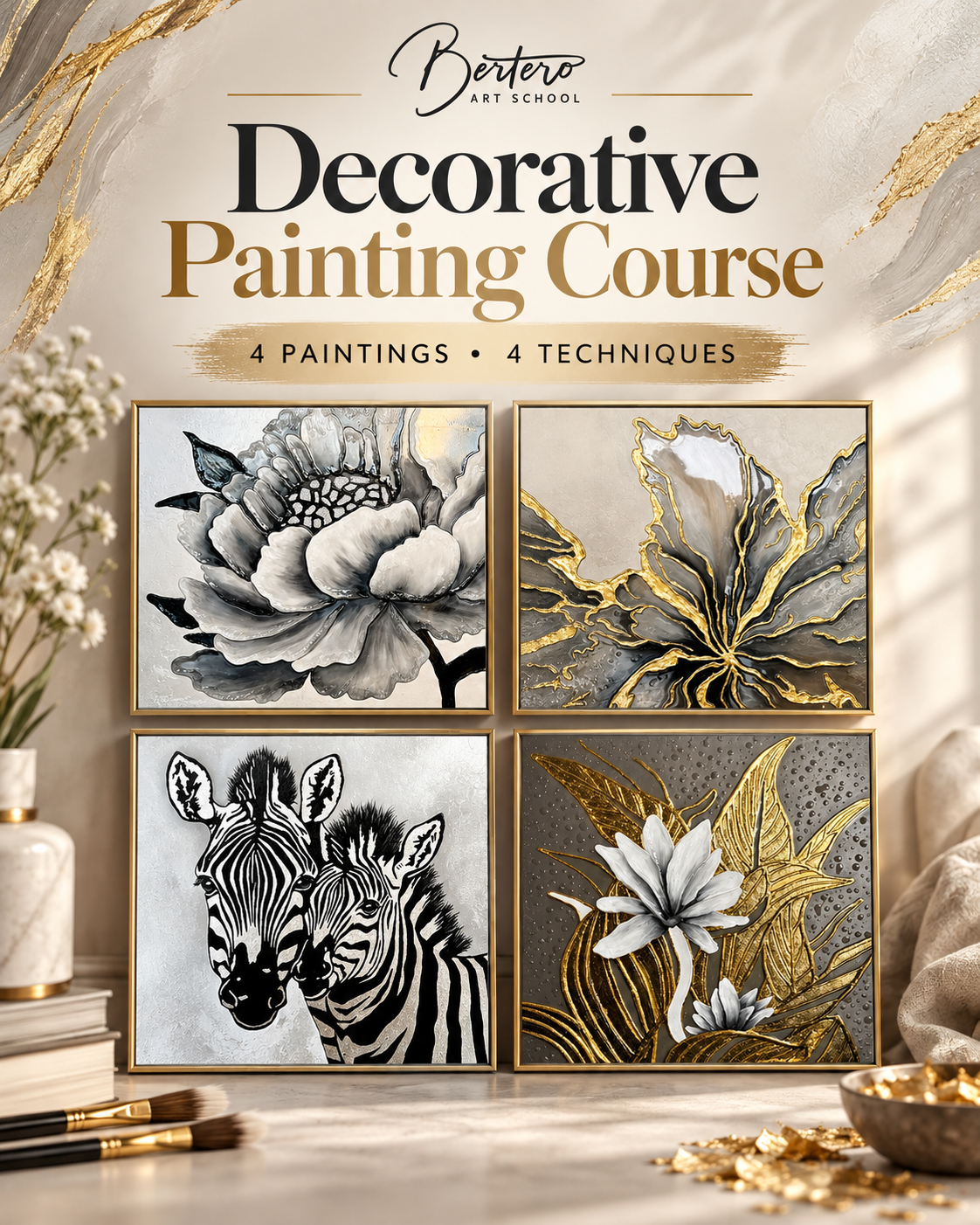 BEST VALUE:  FULL 3D Art Course: 4 Paintings · 4 Techniques · One Complete Experience