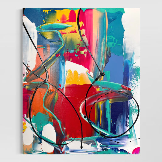 Абстрактная живопись акрилом мастихином | мастер-класс