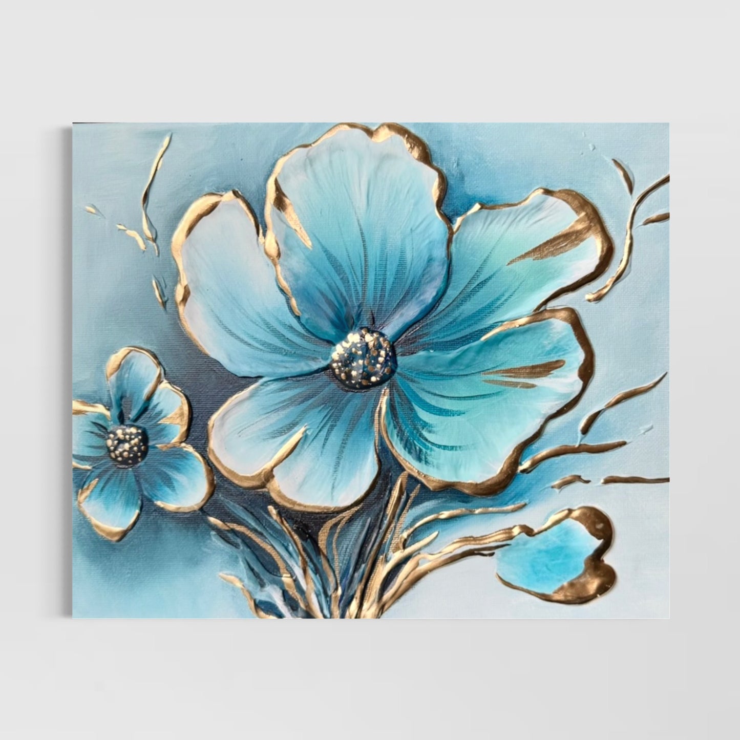 Arte 3D - "Fiore blu" | Tutorial multilingue: EN / ES / RU