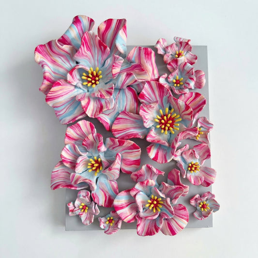 3D Clay Tutorial - Floral Art Sculpture |Multilingual Tutorial: EN/ RU