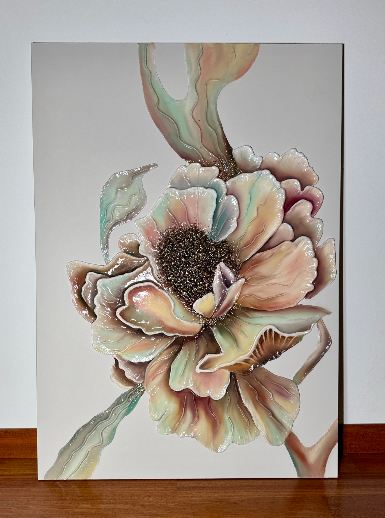 PAINTING "KING PEONY" FREE SHIPPING