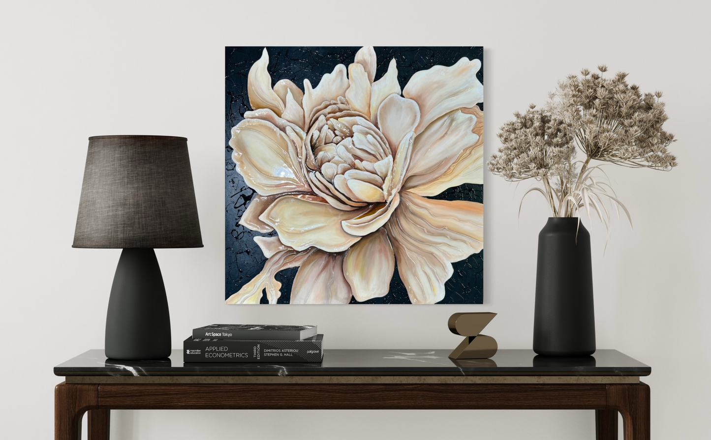 DIPINTO "PEONIA REALE IN FIORE"